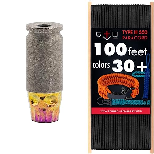 Bundle Of 2 Items - Paracord 100 Ft - Type Iii Paracord 550-4Mm Nylon Rope Mil-Spec Para Cord - Camping Rope - Beads Paracord - Titanium Bead Parachute Cord -Charm For Cord Rope Bracelet Pendant #TOP8