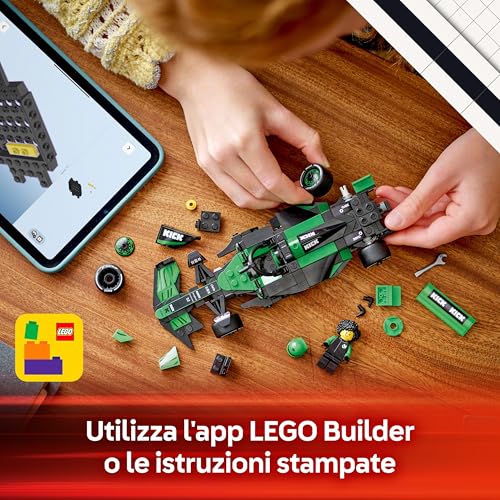 Speed Champions Auto da Corsa KICK Sauber F1 Team C44 Macchina Giocattolo da Collezione con Minifigure di Formula 1 - Modello per Bambini da 10 Anni e per Adulti Fan dell'Automobilismo 77247 - Lego - Immagine 6