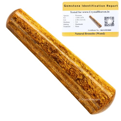 Image of Bronzite Crystal Wand - Smooth Crystal Wand for Energy Healing, Chakra Balancing, Meditation and Home Decor - Crystals and Healing Stones for Gift