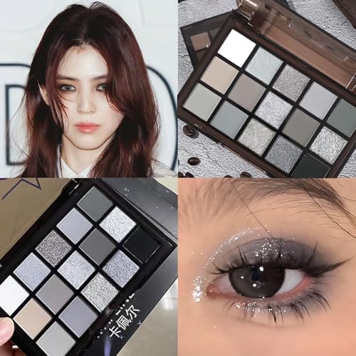 15 Sombras De Ojos De Color Negro,Pequeña Paleta De Sombra De Ojos Ahumada Eyeshadow,Paleta De Sombras De Ojos The Rock Nudes,Paleta De Sombras De Ojos De 15 Colores,Duradera Para Maquillaje Diario - imagen 5