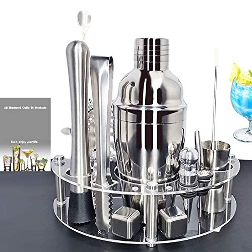 Set coctelera bartenders acero inoxidable miniatura 6