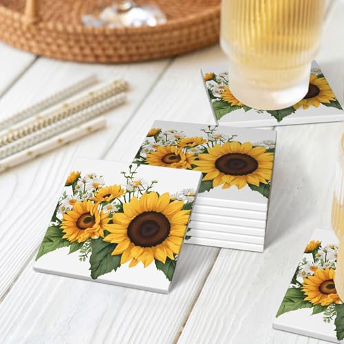 Dessous de verre céramique premium carrés avec liège naturel - 3