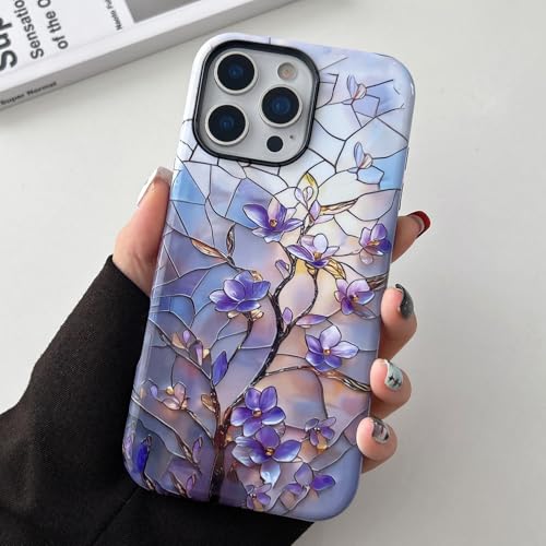 Coque iPhone 17 Pro Max QLTYPRI antichoc double couche silicone rigide design fleur