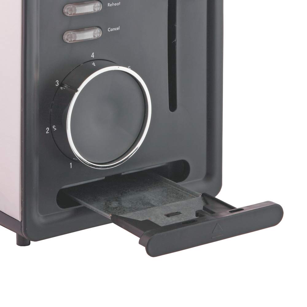Borosil 850-Watts Krispy Pop-Up Toaster (Black), 850 Watts - Image 3 thumbnail
