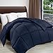 Utopia Bedding Comforter Duvet Insert, Quilted Comforter with Corner Tabs, Box Stitched Down Alternative Comforters King Size (Navy)