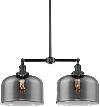 Innovations 209-BK-G73-L 2 Light Chandelier, Black Finish