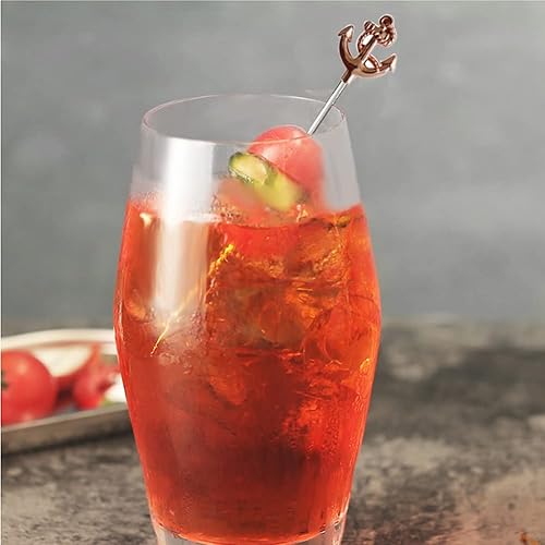 Miniatura 6 de RRRuo - Púas de cóctel de ancla reutilizables de acero inoxidable para aperitivos, aceitunas, sándwiches, cerezas para adornar, tenedores de frutas,