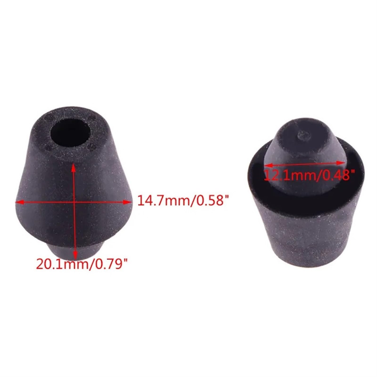 eyob 10Pcs Black Car Front Bumper Hood Bonnet Cushion Rubber Stop  