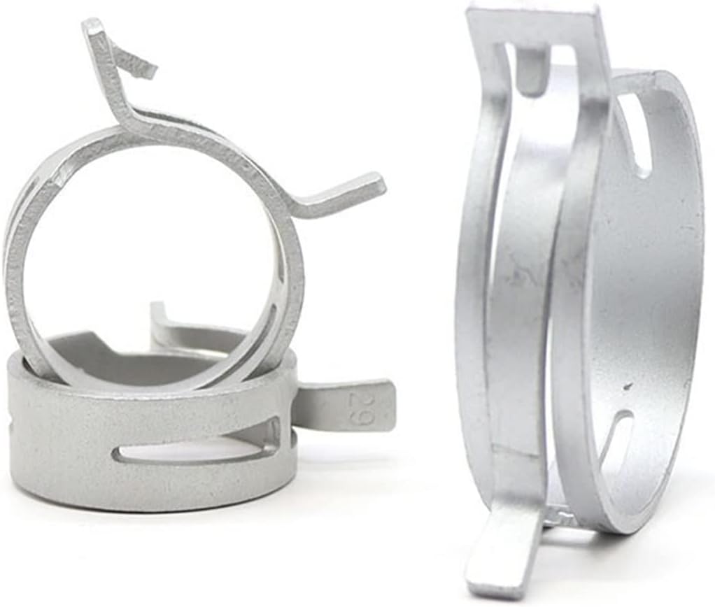 Slotted Spring, Compression Spring，Replacement Springs DUUDAH Hose Clips,Hose Clamp,Ducting Clamps,M4.5/5/6/7/8/9/10/11/12-37mm 10Pcs Hose Clamps Fuel Hose Line Water Pipe Clamp Hoops Air Tube Fasten