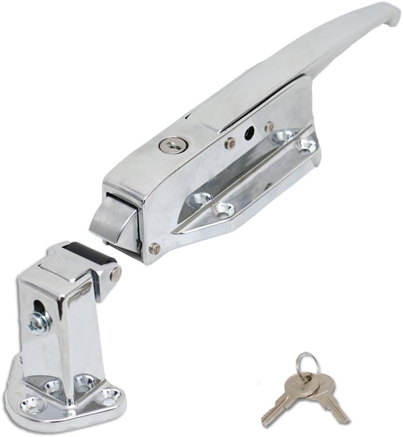 Kason K58C-CA01 K58 Series Walk-in Safety Latch with Key and Strike Complete Set Flush Offset. NSF Approved