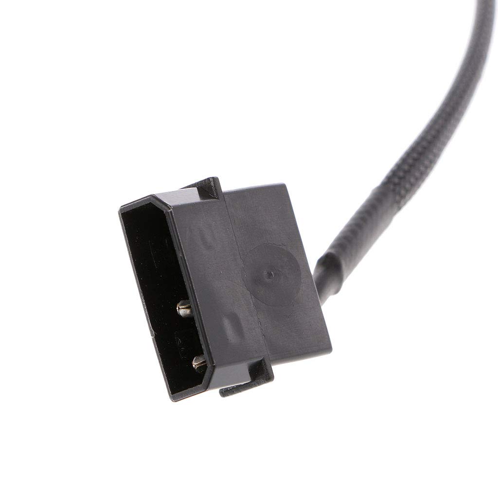 4-Pin Molex Maschio a 3-Pin/4-Pin PWM Cavo Adattatore di prolunga per Ventola con Maniche Maschio, Cavo Adattatore-Nero