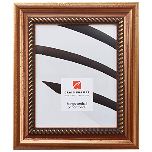 Craig Frames 77845400 24 by 36-Inch Picture Frame, Painted Ornate Wood Grain Finish, 2.125-Inch Wide, Rich Gold