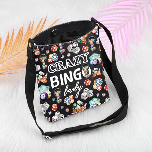 MBMSO Funny BGO Gifts for BGO Gamers Crazy BGO Lady Crossbody Bag BGO Gambling Gifts for BGO Lover Crossbody Purse4