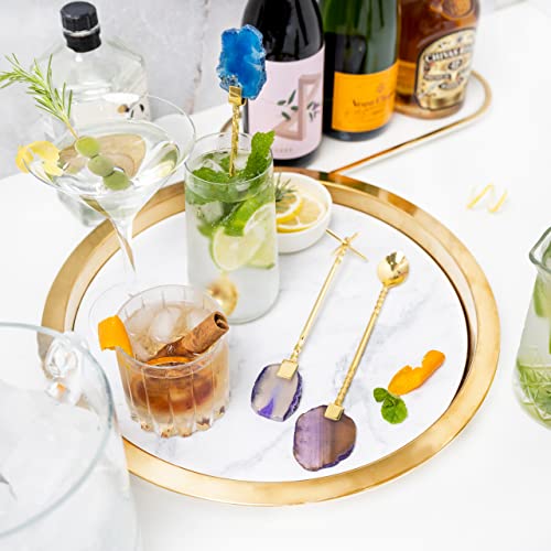 Wanda Living Barlöffel, Cocktailrührer, langer Löffel. Handgemacht aus goldfarbenem Edelstahl, Cocktail-Rührlöffel mit… - Image 7