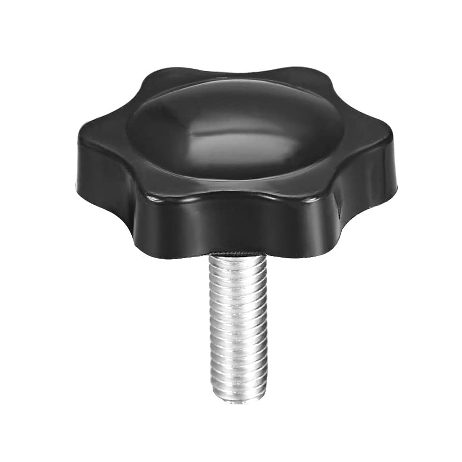 TOP-VIGOR 6Pcs M8 x 50mm Plum Hex Shaped Clamping Screw Knob, 32mm Dia Plastic Head Clamping Knob Handle Male Thread Thumb Screw
