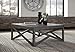 Signature Design by Ashley Haroflyn Rustic Square Coffee Table, Gray