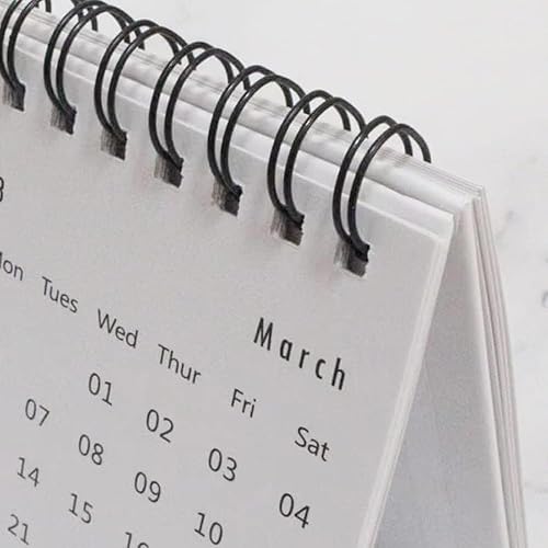 Miniatura 3 de Mini calendarios de escritorio de septiembre de 2024 a diciembre de 2025, calendario de bolsillo de 3 x 3.8 pulgadas, bobina de acero abatible de