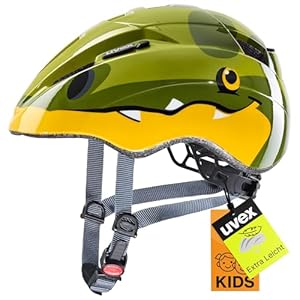 uvex Kid 2 - Leichter Fahrradhelm für Kinder - individuelle Größenanpassung - waschbare Innenausstattung - Dino - 46-52 cm