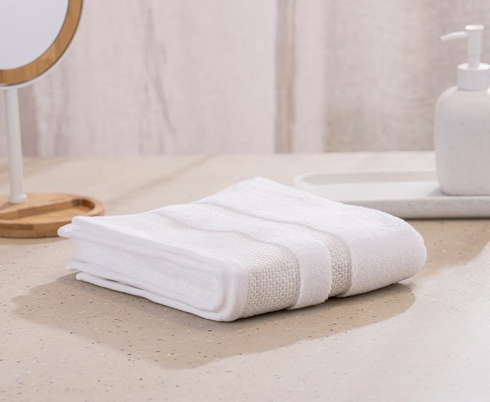 2XL HOME Reese Hand Towel 90X50X0 White/Aqua