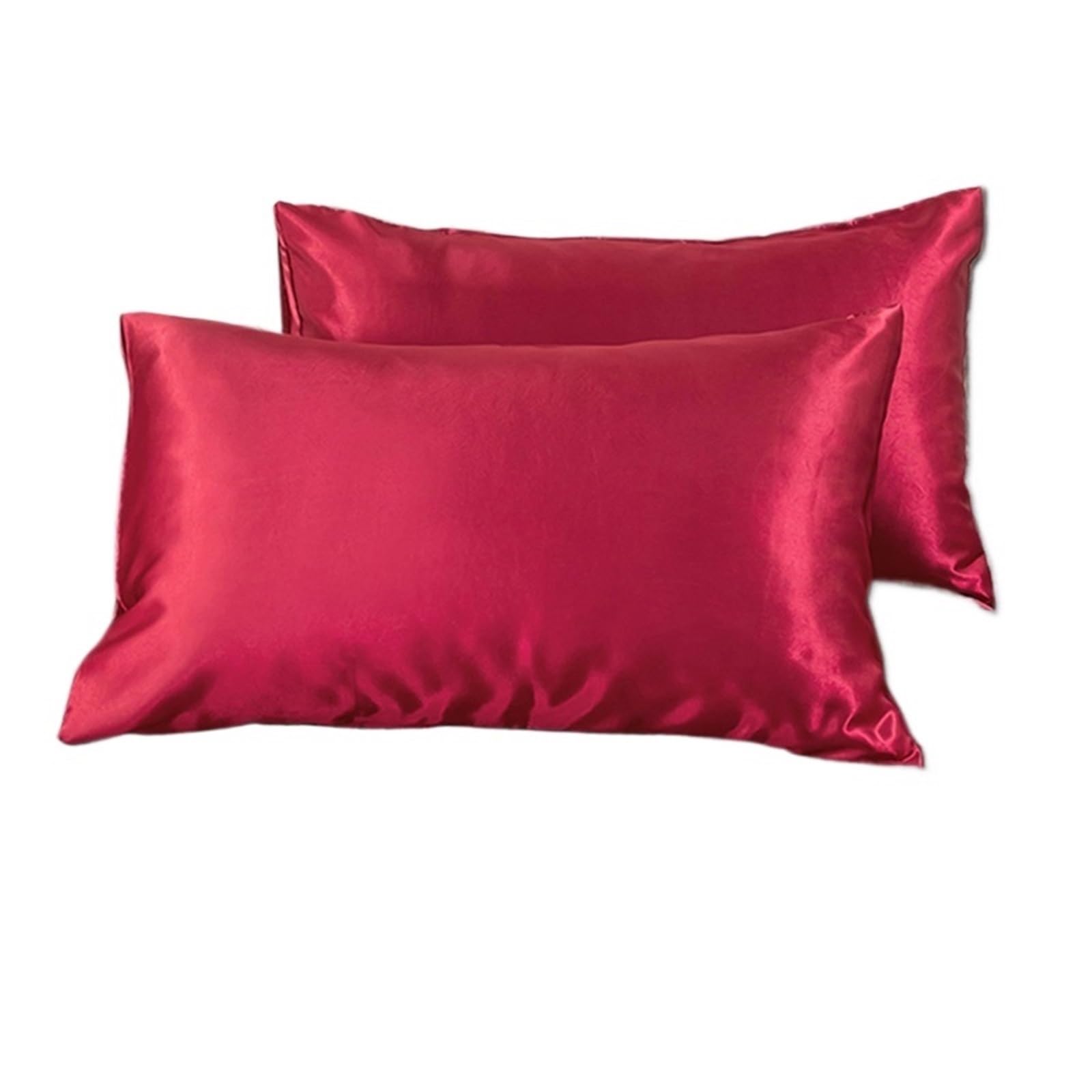 LYXYGMV Stain Pillowcase Silky Soft Pillow Cover for Bedrooms(Red,50x75cm)