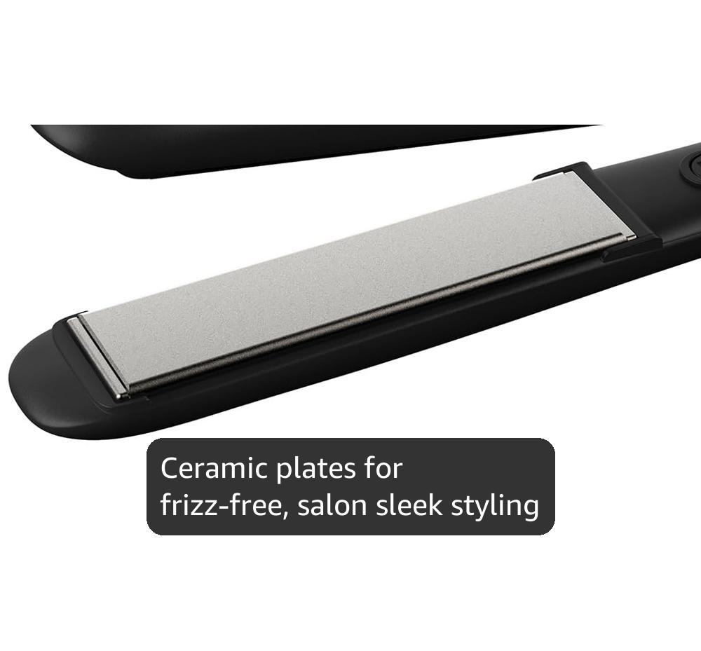 REVAMP Progloss Digital Ceramic Hair Straighteners - Slim, Lightweight, Salon Professional Straightening and Curling Hot Iron Styler, All Hair Type, Adjustable Temperature, Worldwide Voltage - Black