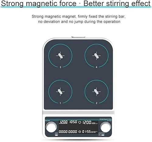 Miniatura 3 de 6P,Magnetic Stirrer with LED Display, Heated Magnetic Stirring Plate Laboratory Stirrer, Suitable for Research and School Laboratories