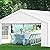 GREEN PARTY 20x40FT Party Tent Heavy Duty, Large Wedding Event Shelters with 7 Carry Bags & Removable Sidewalls, Outdoor Canopy Gazebo Commercial Tents for Parties Carport Camping Garden Patio