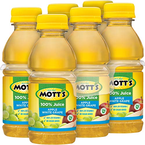 Image of Mott's 100% Apple White Grape Juice,8 Fl Oz (Pack of 6)