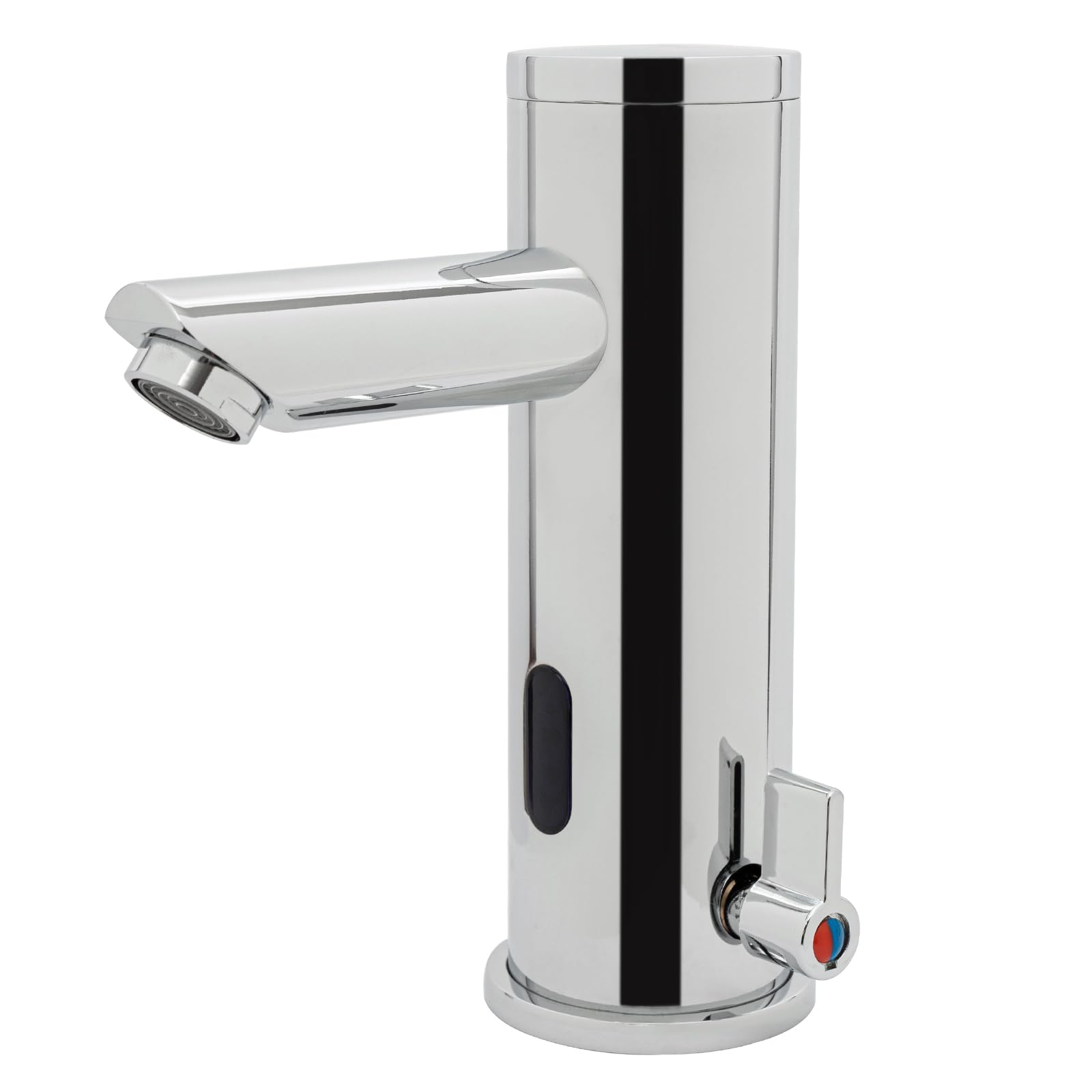 Rubinetto con sensore senza contatto con regolatore di temperatura, rubinetto elettronico per cucina e bagno (acqua fredda/calda), rubinetto igienico e a risparmio d'acqua in moderno design cromato