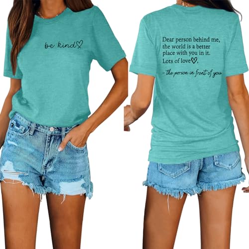 Be Kind Womens T Shirts Cute Graphic Blessed Shirt Short Sleeve Tees Funny Inspirational T-Shirt Teacher Tops3