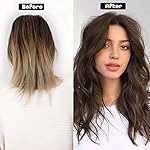 4Pcs Synthetic Clip in Hair Extensions, 20 Inches Long Curly Hair Extensions Clip ins (Color:Medium Brown) - Image 5