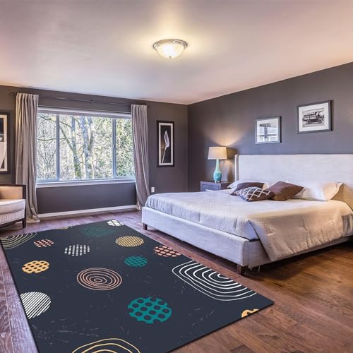 Tapis de design lignes à pois avec dos caoutchouc premium - 4