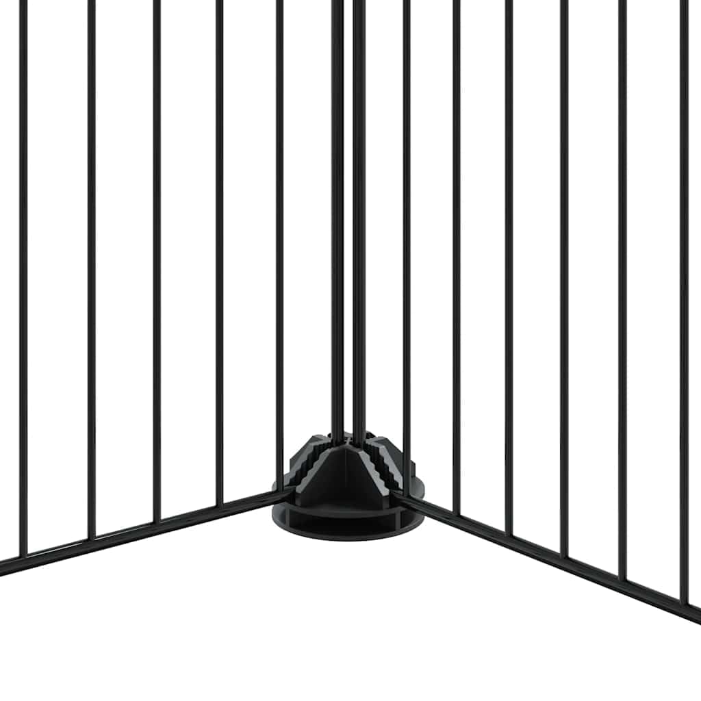 vidaXL Gabbia per Animali 44 Pannelli con Porta Nera 35x35 cm Acciaio