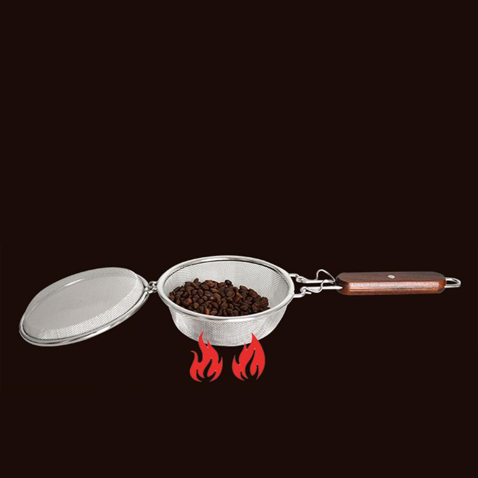 Torréfacteur De Grains De Café - Poêle À Torréfier, Torréfacteur En Acier Inoxydable, Machine À Torréfier | Cylindre De Torréfaction Domestique, Poignée Résistante À La Chaleur, Torréfacteur Compact P