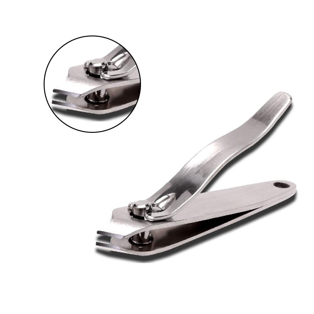 XIANGFAZJD Cortauñas Cubridoras de uñas Adult Acero Inoxidable Clavador de Clavo Silver 1.2 * 6.1cm Cubridoras de uñas multifuncionales