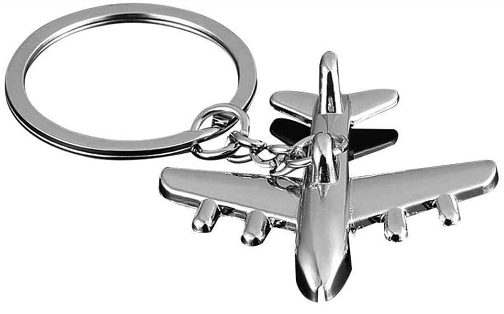 Buy ReiztekoPolished Silver Aircraft Airplane Model Metal Keychain Key