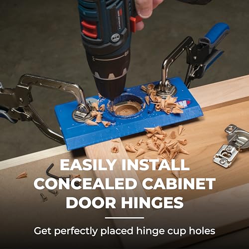 Image of Kreg Concealed Hinge Jig - 35mm Cup Drilling Jig - Adjustable Cabinet Door Installation Tool - KHI-Hinge