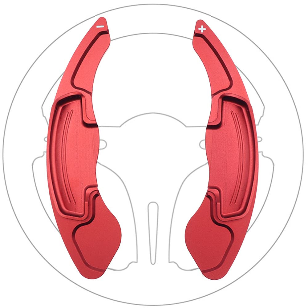 Great-luck Aluminum Steering Wheel Paddle Shifter Extensions Covers 2Pcs/Set(red) for Honda CIVIC/CIVIC HATCHBACK(2016 2017 2018 2019 2020 2021) Insight Accord Odyssey CR-V Acura CDX MDX RDX