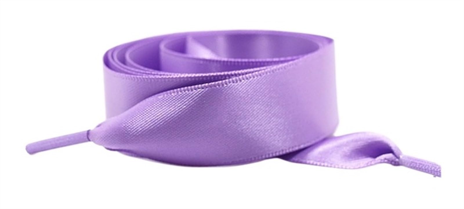 GPDNBIEU Shoelaces, Silk Flat Ribbons Sneakers Laces Wedding Unisex Suitable Satin Ided Polyester Smooth 2cm(Light Purple,100cm)
