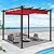 10‘x10’ Louvered Pergola, Retractable with Sun Shade Canopy Patio Pergola, Heavy Duty Aluminum Pergolas for Gardens, Pavilion Grill Gazebo, Backyards and Decks, Grape Trellis (Khaki)