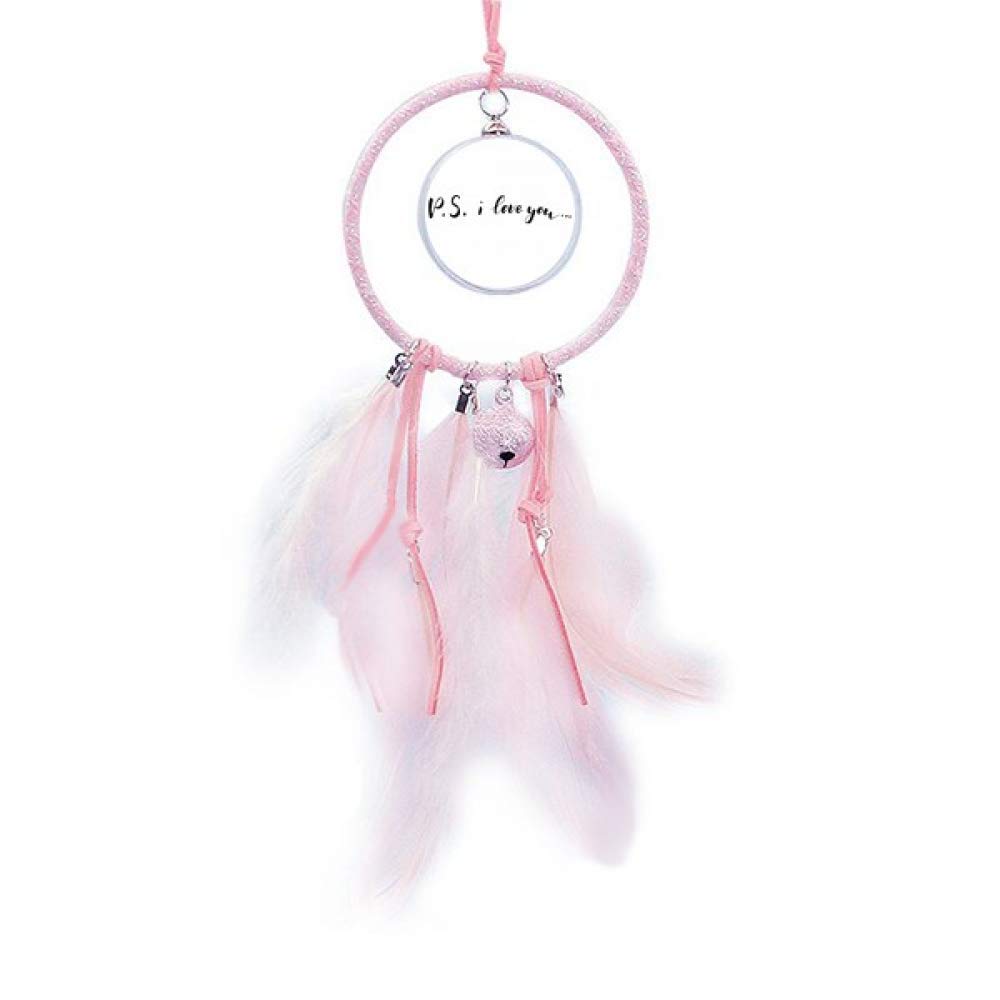 Beauty Gift P.S. I Love You Quote Handwrite Dream Catcher Small Bell Bedroom Decor
