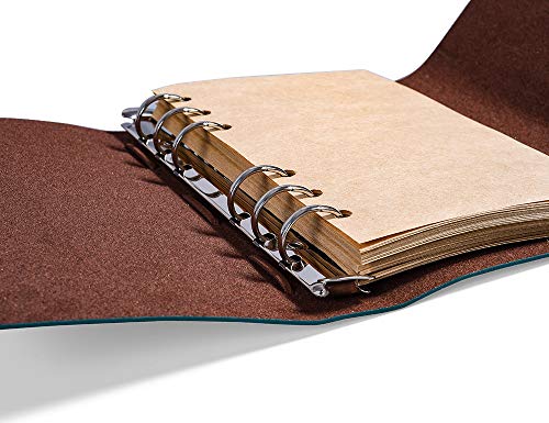 Leather Writing Journal Notebook, Vintage Nautical Spiral Notebook Refillable Diary Sketchbook Travel Journals To Write In With Blank Pages And Retro Pendants (Sky Blue) #TOP1