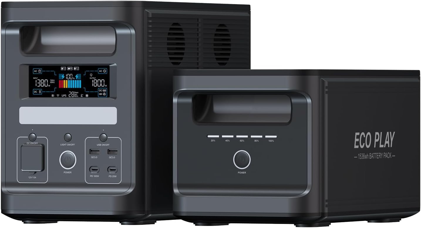 Amazon.co.jp: Eco Play EP1800 ポータブル電源 大容量 蓄電池