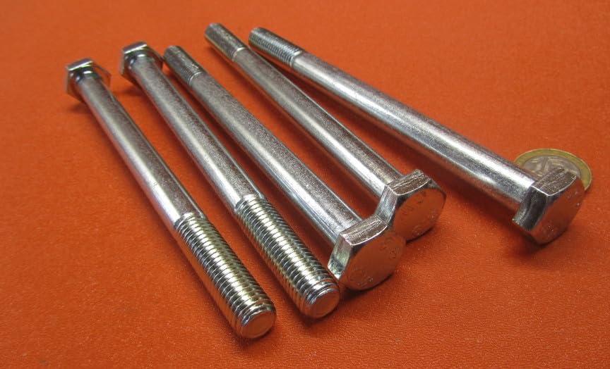 Class 8.8 Zinc Steel Bolts PT M12 x 1.75 mm x 160 mm Long 5 pcs