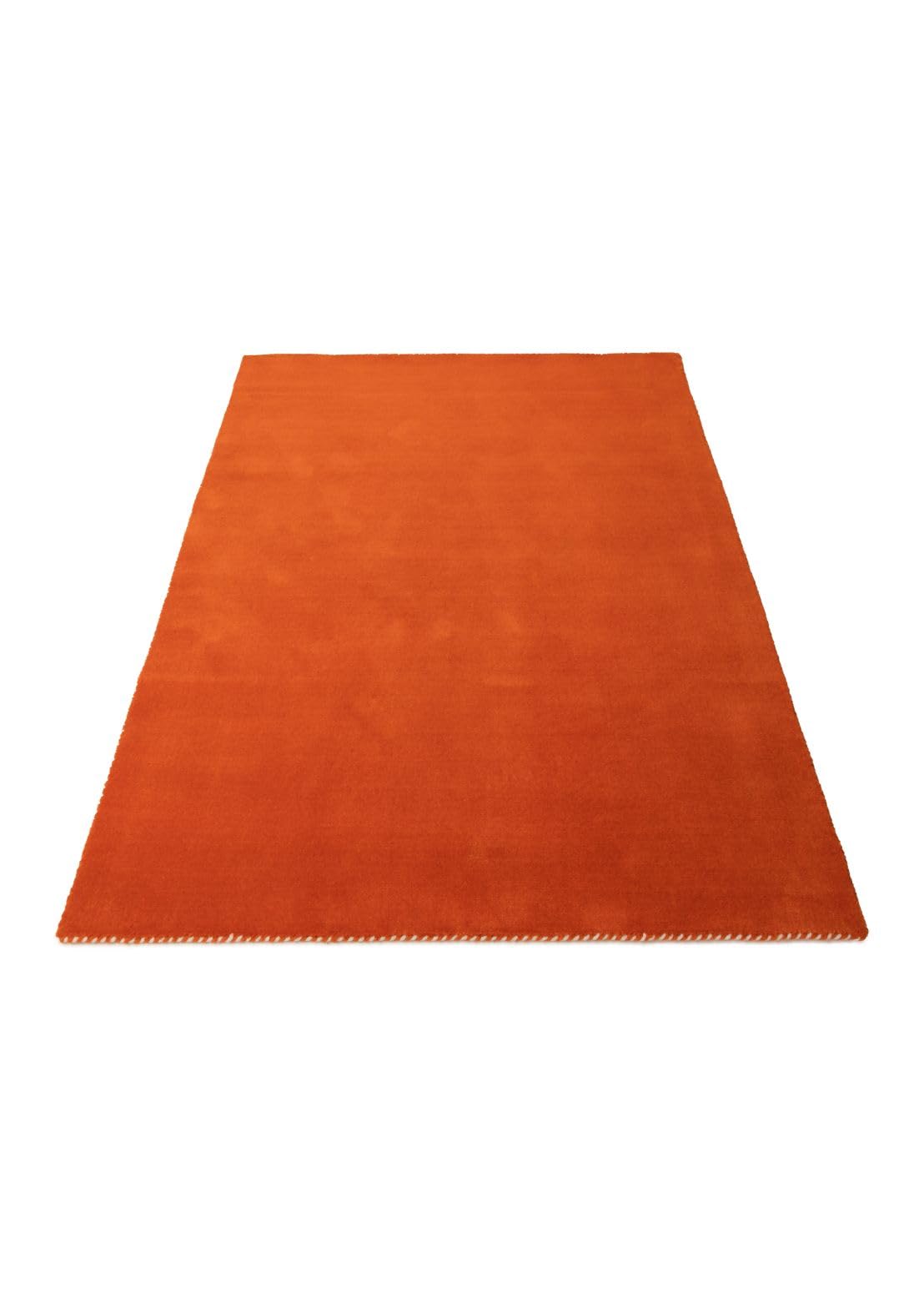 carpetfine Tappeto di lana Gabbeh Lola arancione 160x230 cm | Tappeto moderno per soggiorno e camera da letto