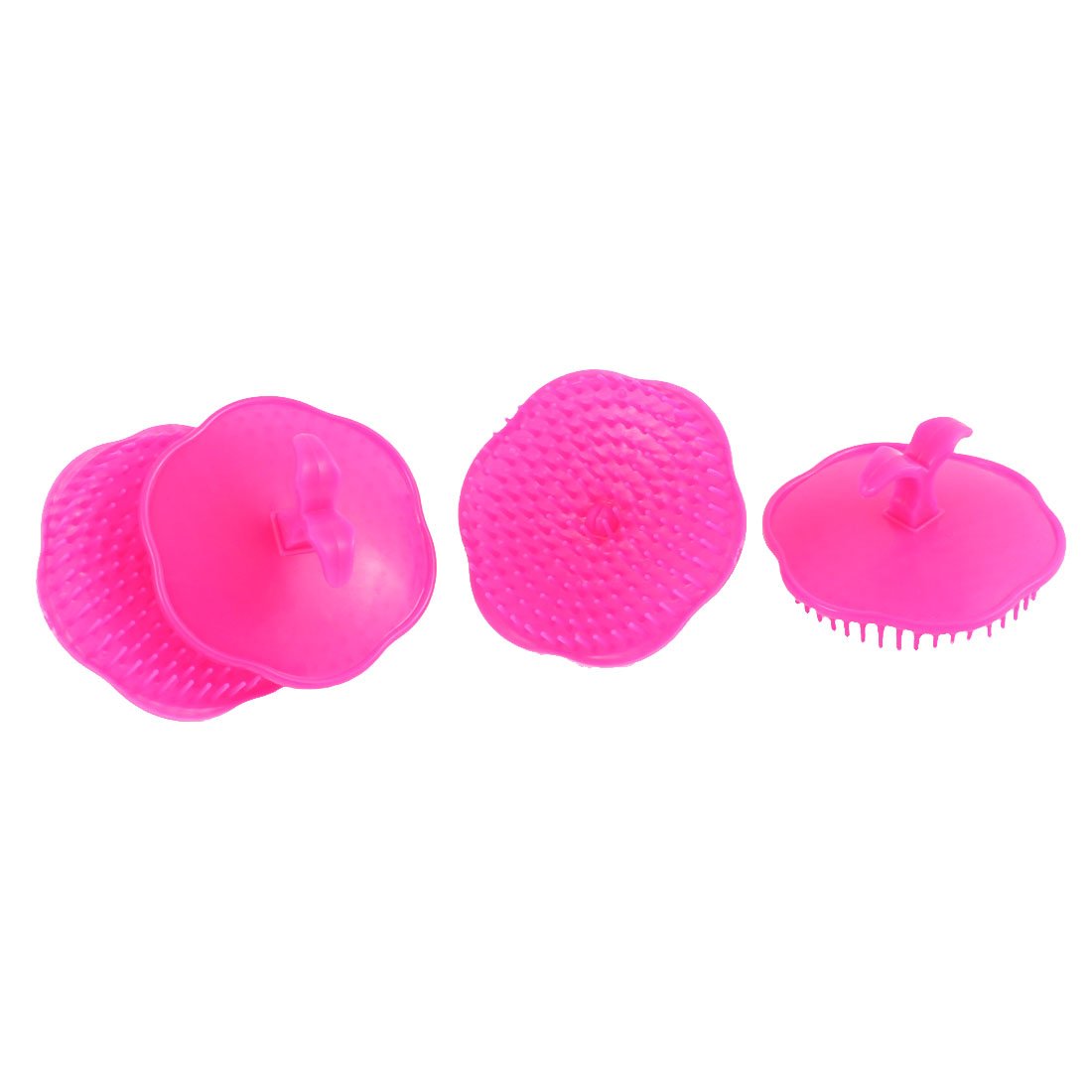 Sourcing Map Shampoo Bürste Kopfmassage, 2 Stück Rosa - Kunststoff, 8 Cm Durchmesser, Für Kopfhaut-Massage