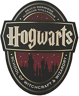 Open Road Brands Harry Potter Welcome to Hogwarts Wood Wall Decor - Vintage Harry Potter Wall Art for Bedroom or Movie Room