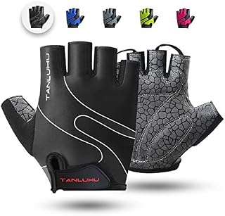 Tanluhu Cycling Gloves Mountain Bike Gloves Half Finger Road Racing Riding Gloves Breathable