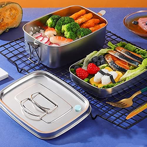 WMLBK 304 stainless steel Thermal Lunch Bento Box-Leakproof Bento Box-Double Layer Stainless Steel Thermal Food Container For Kids,Adults