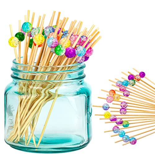 Cocktail Picks Swizzle Sticks Bamboo Skewers for Toothpicks Party Supplies Finger Food Fruits Sandwich Barbeque Snacks etc 12CM 100PCS